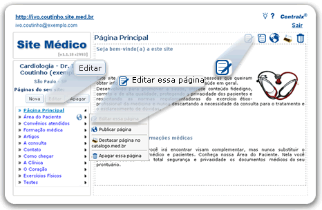 Disparadores de edição de página