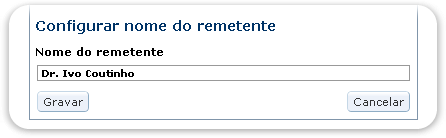 Nome do remetente