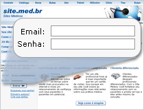 Login no Site Médico