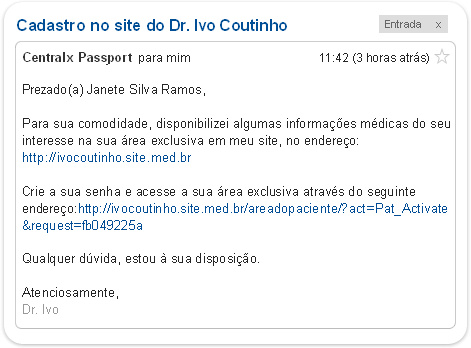 Cadastro no site